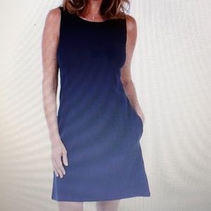 100% silk navy blue  A line dress